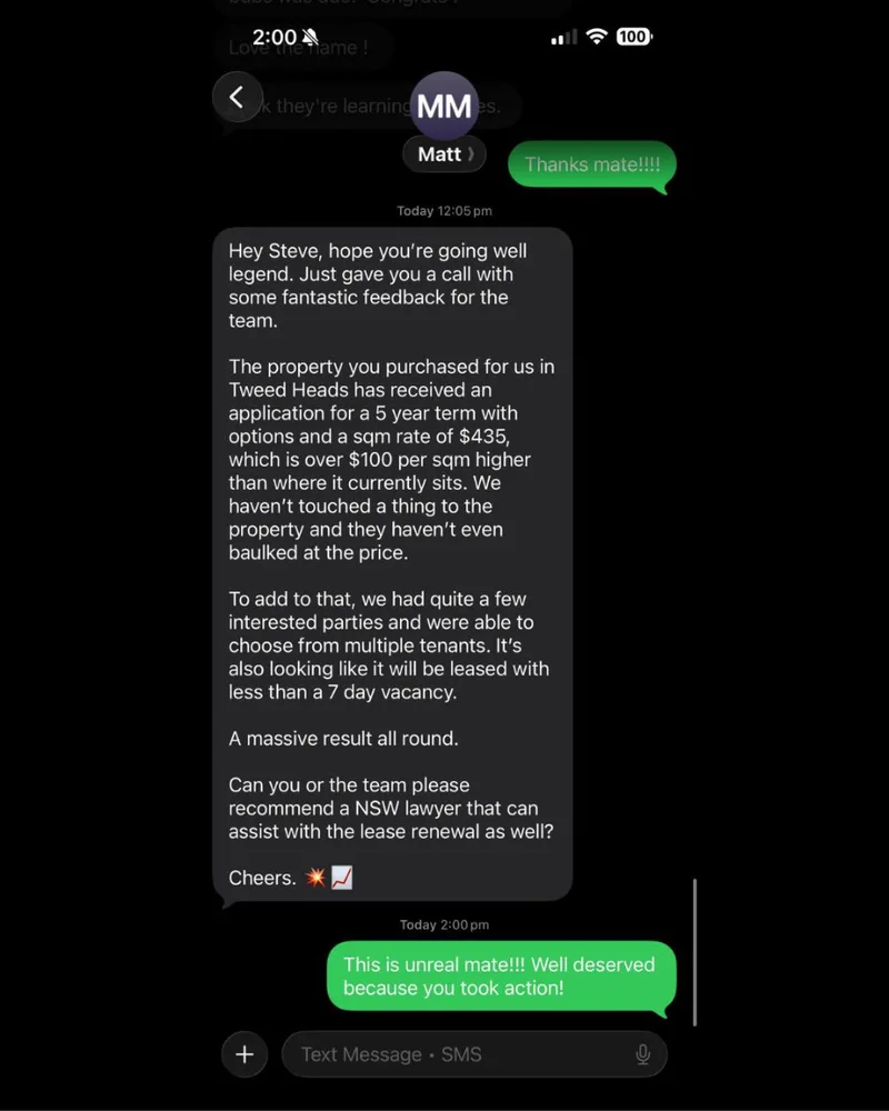 Client feedback, straight from the DMs